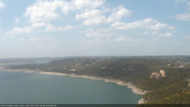 Lake Travis webcam, April 6, 2021 3:00 PM CT