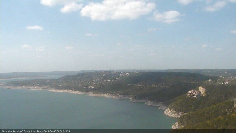 Lake Travis webcam, April 6, 2021 3:25 PM CT