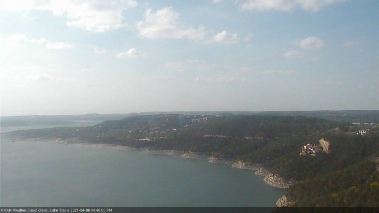 Lake Travis webcam, April 6, 2021 4:45 PM CT