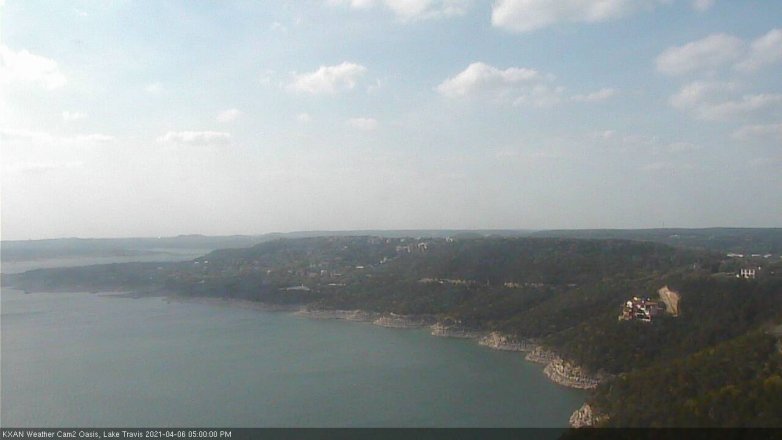 Lake Travis webcam, April 6, 2021 5:00 PM CT