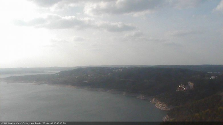 Lake Travis webcam, April 6, 2021 5:45 PM CT