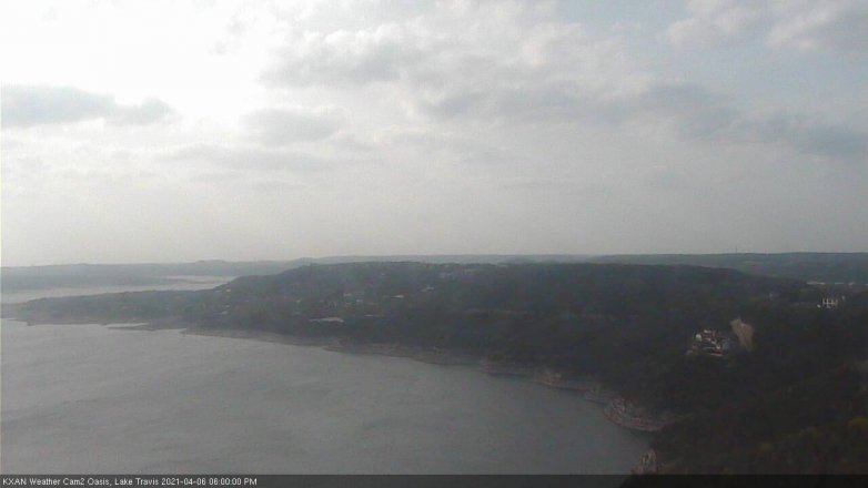 Lake Travis webcam, April 6, 2021 6:00 PM CT