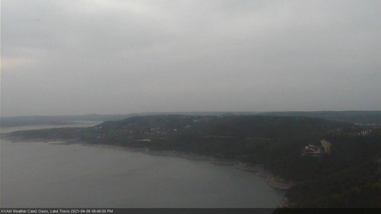 Lake Travis webcam, April 6, 2021 6:45 PM CT