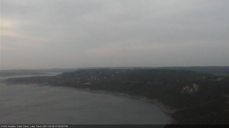 Lake Travis webcam, April 6, 2021 7:00 PM CT