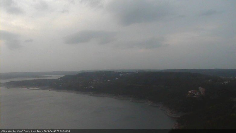 Lake Travis webcam, April 6, 2021 7:25 PM CT