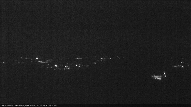 Lake Travis webcam, April 6, 2021 10:00 PM CT