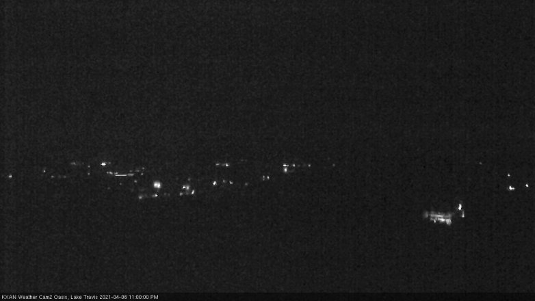 Lake Travis webcam, April 6, 2021 11:00 PM CT