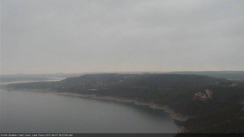 Lake Travis webcam, April 7, 2021 9:25 AM CT