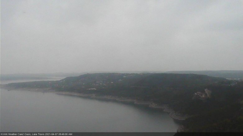 Lake Travis webcam, April 7, 2021 9:45 AM CT
