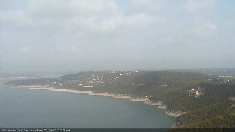Lake Travis webcam, April 7, 2021 10:25 AM CT