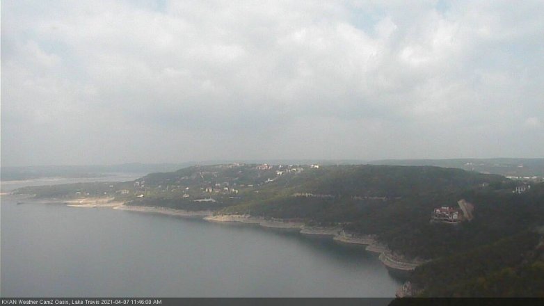 Lake Travis webcam, April 7, 2021 11:45 AM CT