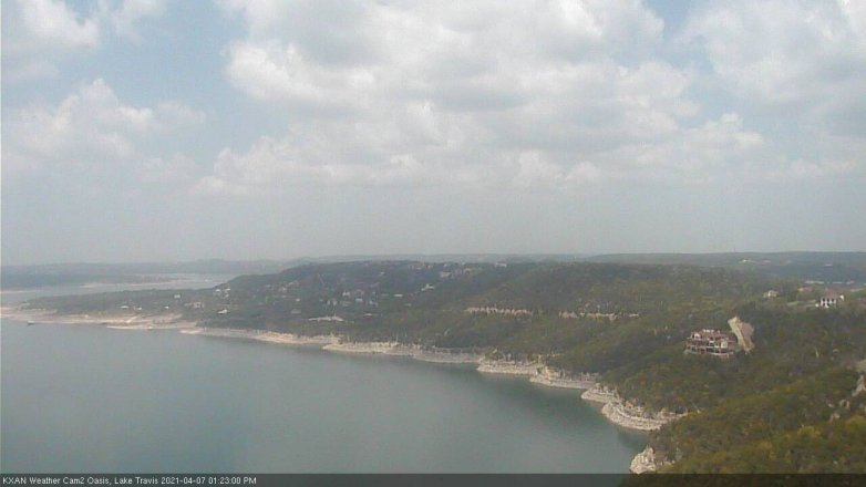 Lake Travis webcam, April 7, 2021 1:25 PM CT