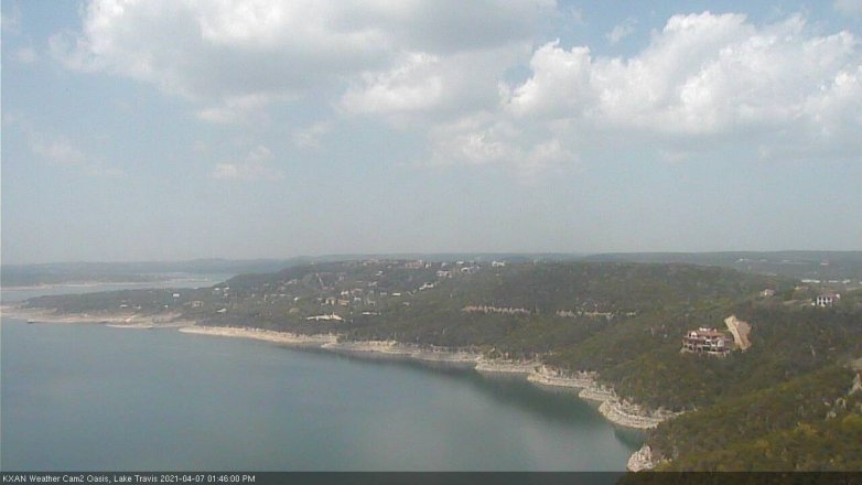 Lake Travis webcam, April 7, 2021 1:45 PM CT