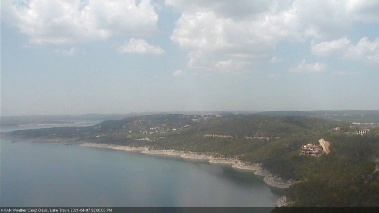 Lake Travis webcam, April 7, 2021 2:00 PM CT