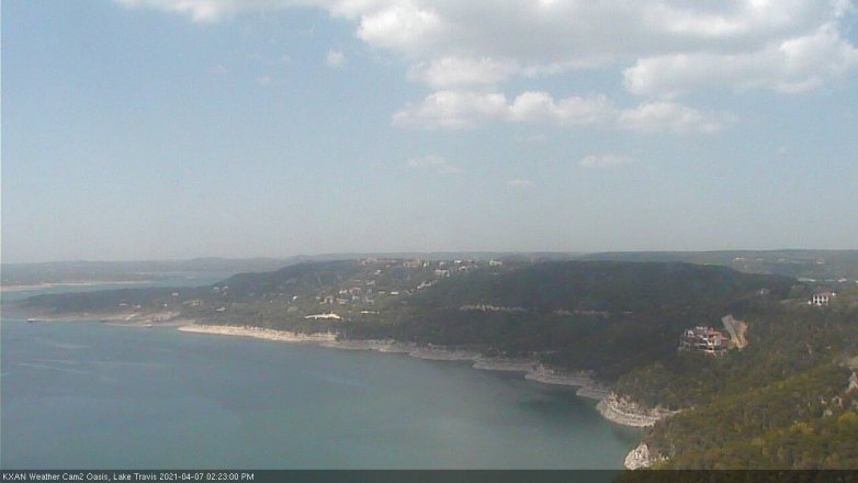 Lake Travis webcam, April 7, 2021 2:25 PM CT