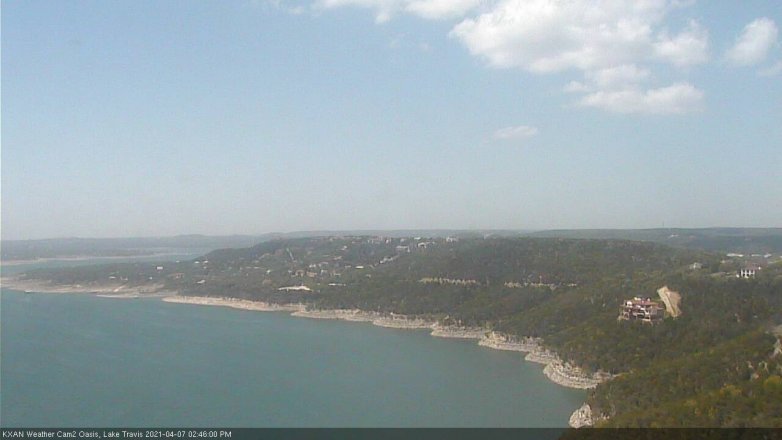 Lake Travis webcam, April 7, 2021 2:45 PM CT