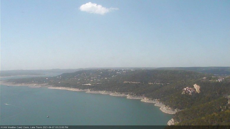 Lake Travis webcam, April 7, 2021 3:25 PM CT
