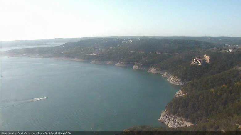 Lake Travis webcam, April 7, 2021 5:45 PM CT