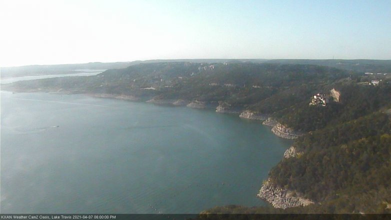 Lake Travis webcam, April 7, 2021 6:00 PM CT