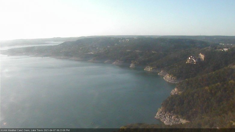 Lake Travis webcam, April 7, 2021 6:25 PM CT