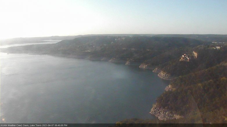 Lake Travis webcam, April 7, 2021 6:45 PM CT