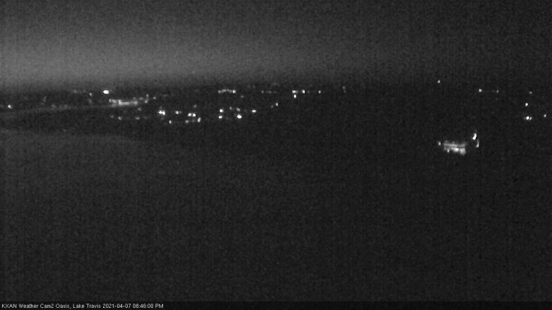 Lake Travis webcam, April 7, 2021 8:45 PM CT
