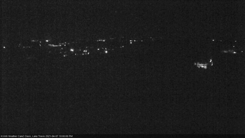 Lake Travis webcam, April 7, 2021 10:00 PM CT