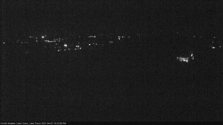 Lake Travis webcam, April 7, 2021 10:25 PM CT