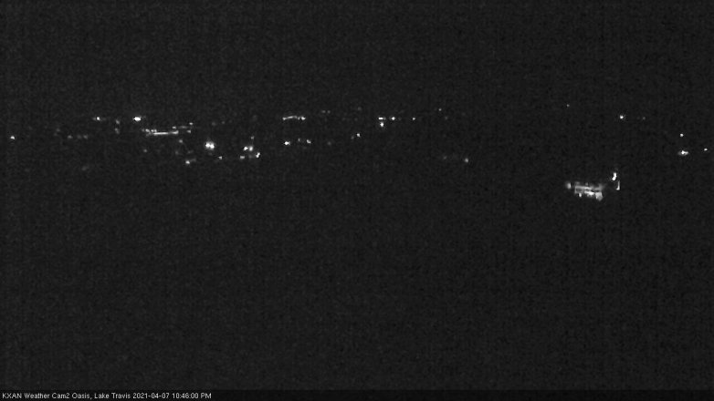 Lake Travis webcam, April 7, 2021 10:45 PM CT