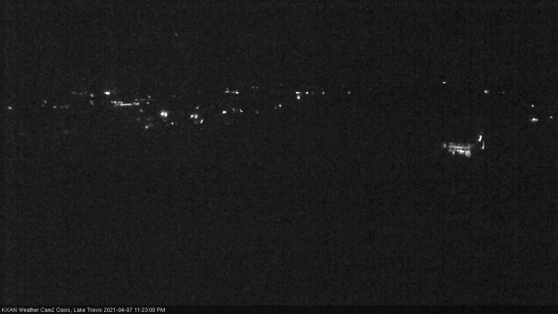 Lake Travis webcam, April 7, 2021 11:25 PM CT