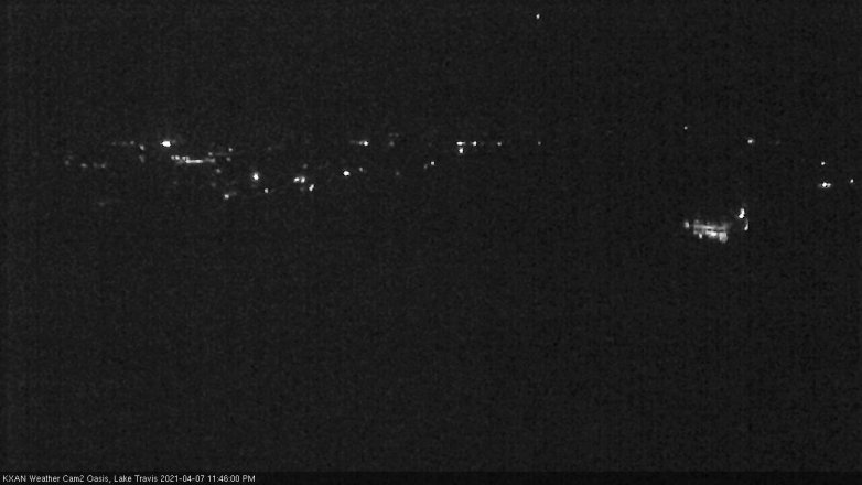 Lake Travis webcam, April 7, 2021 11:45 PM CT