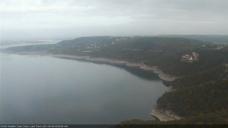 Lake Travis webcam, April 8, 2021 9:00 AM CT