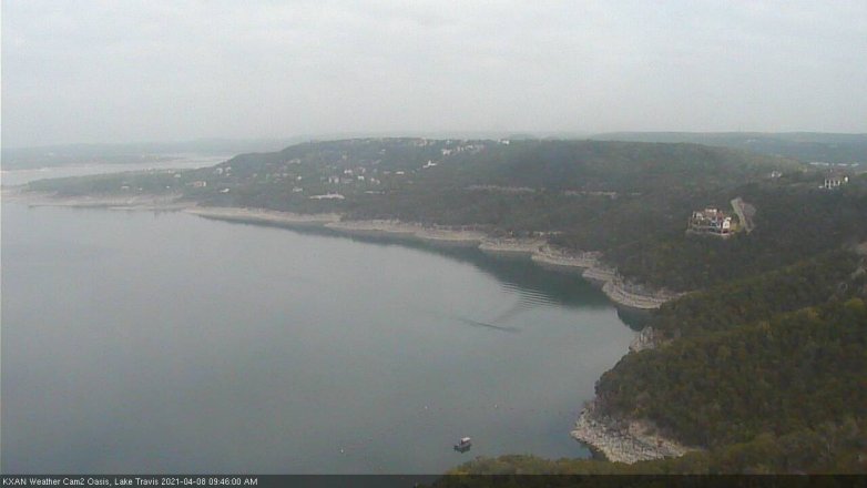 Lake Travis webcam, April 8, 2021 9:45 AM CT