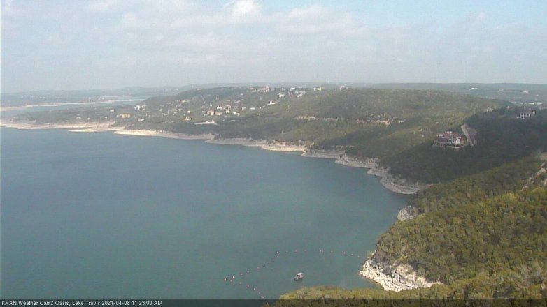 Lake Travis webcam, April 8, 2021 11:25 AM CT