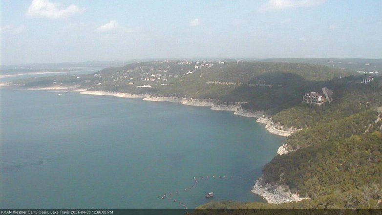 Lake Travis webcam, April 8, 2021 12:00 PM CT
