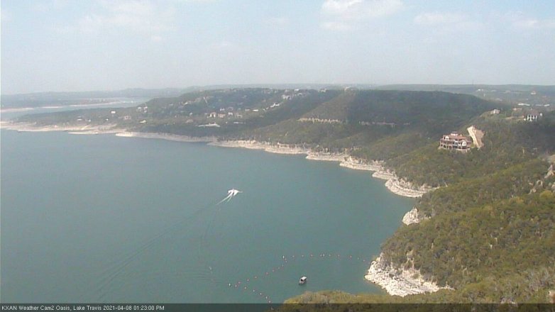 Lake Travis webcam, April 8, 2021 1:25 PM CT