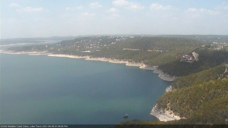 Lake Travis webcam, April 8, 2021 1:45 PM CT