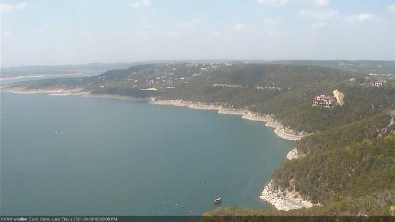 Lake Travis webcam, April 8, 2021 2:00 PM CT