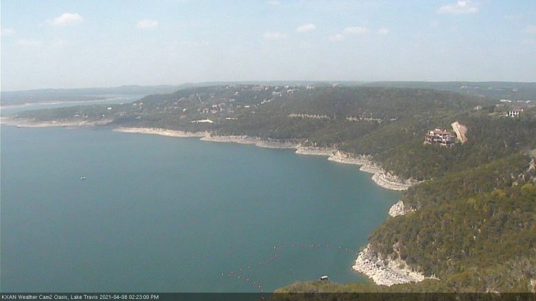 Lake Travis webcam, April 8, 2021 2:25 PM CT