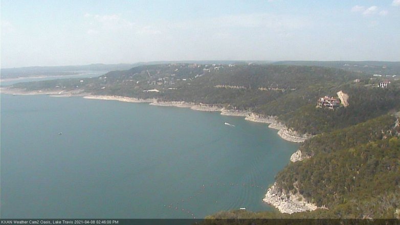 Lake Travis webcam, April 8, 2021 2:45 PM CT
