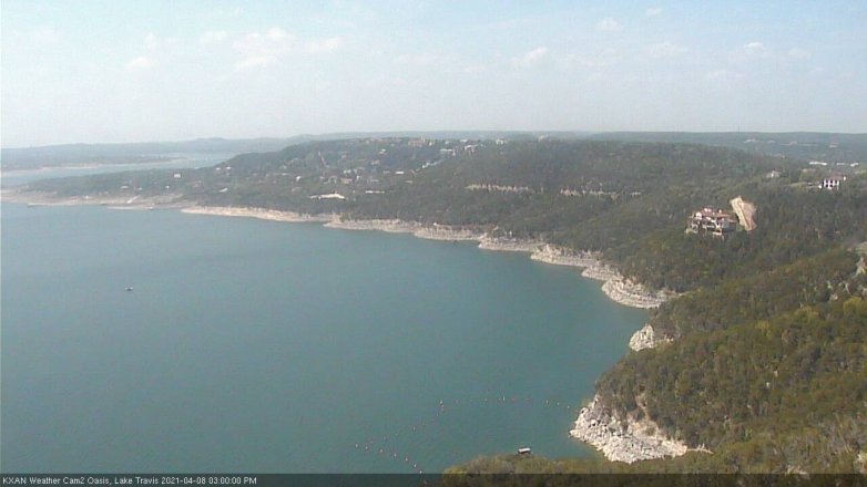 Lake Travis webcam, April 8, 2021 3:00 PM CT