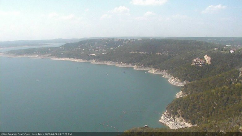 Lake Travis webcam, April 8, 2021 3:25 PM CT