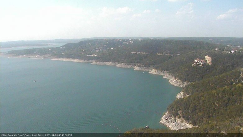 Lake Travis webcam, April 8, 2021 3:45 PM CT