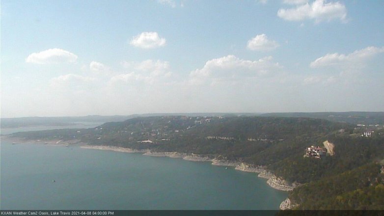 Lake Travis webcam, April 8, 2021 4:00 PM CT