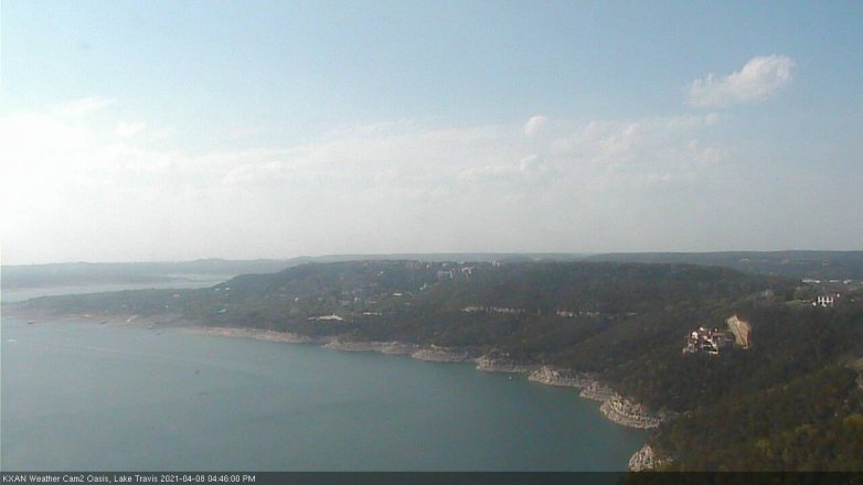 Lake Travis webcam, April 8, 2021 4:45 PM CT