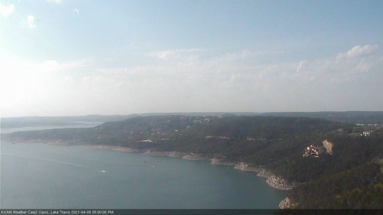 Lake Travis webcam, April 8, 2021 5:00 PM CT