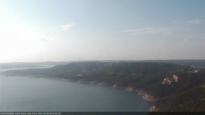 Lake Travis webcam, April 8, 2021 5:45 PM CT