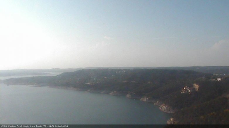 Lake Travis webcam, April 8, 2021 6:00 PM CT