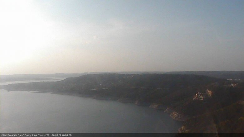 Lake Travis webcam, April 8, 2021 6:45 PM CT