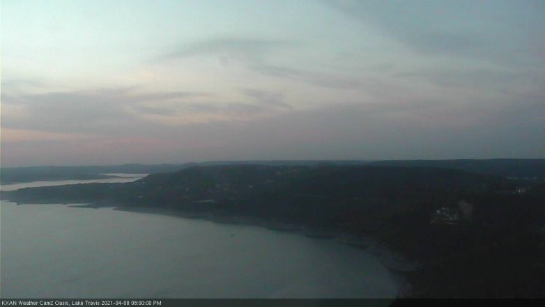 Lake Travis webcam, April 8, 2021 8:00 PM CT